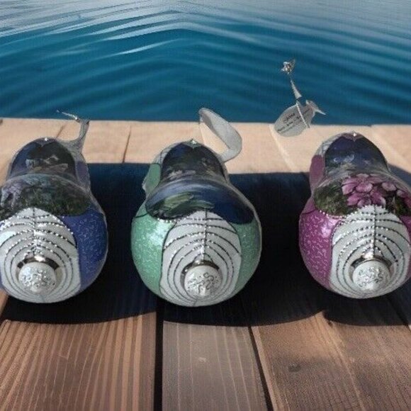 3 Porcelain Mimi Jobes Fairyland Heirloom Christmas Ornament Set Handcrafted Col - Picture 11 of 16